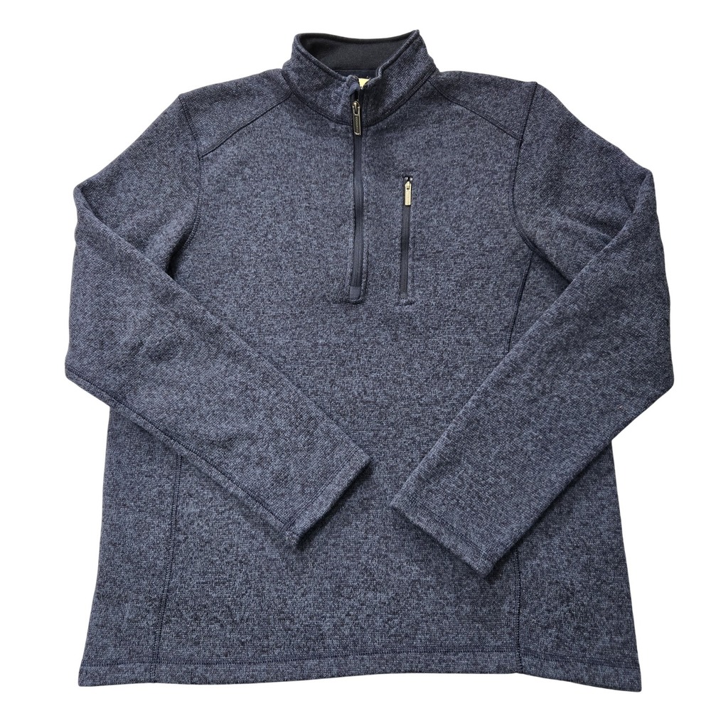 Woolrich Pullover Sweater Mens XL Blue Half Zip Outdoor Warm Poly